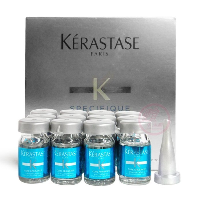 便宜生活館【頭皮調理】卡詩 KERASTASE 平衡精粹6ml*12瓶(盒) 放鬆頭皮與調理頭皮專用 全新公司貨