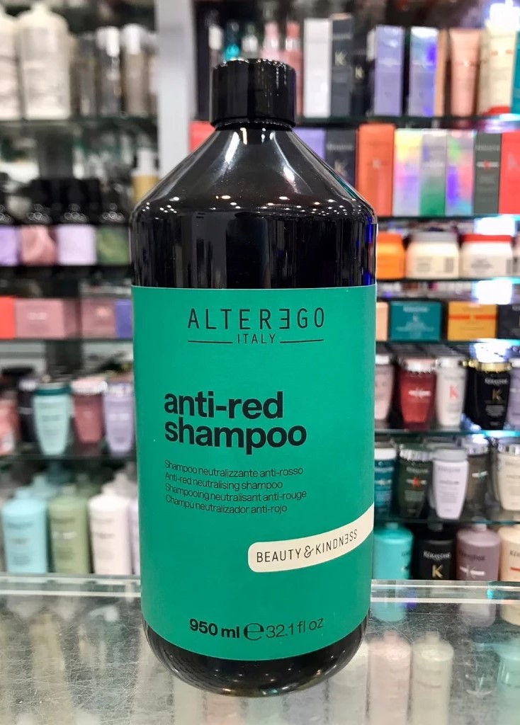 便宜生活館【洗髮精】艾特伊果 ALTEREGO 綠精靈恆彩矯色洗950ml 染棕髮或需要去除紅色調的髮質,延長髮色持久性與光澤度專用 全新公司貨 (可超取)