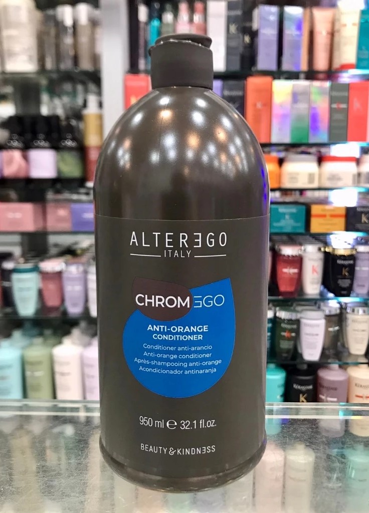 便宜生活館【瞬間護髮】艾特伊果 ALTEREGO 藍精靈恆彩修護素950ml 染棕髮或需要去除橘色調的髮質,延長冷色調髮色效果的使用者 全新公司貨 (可超取)