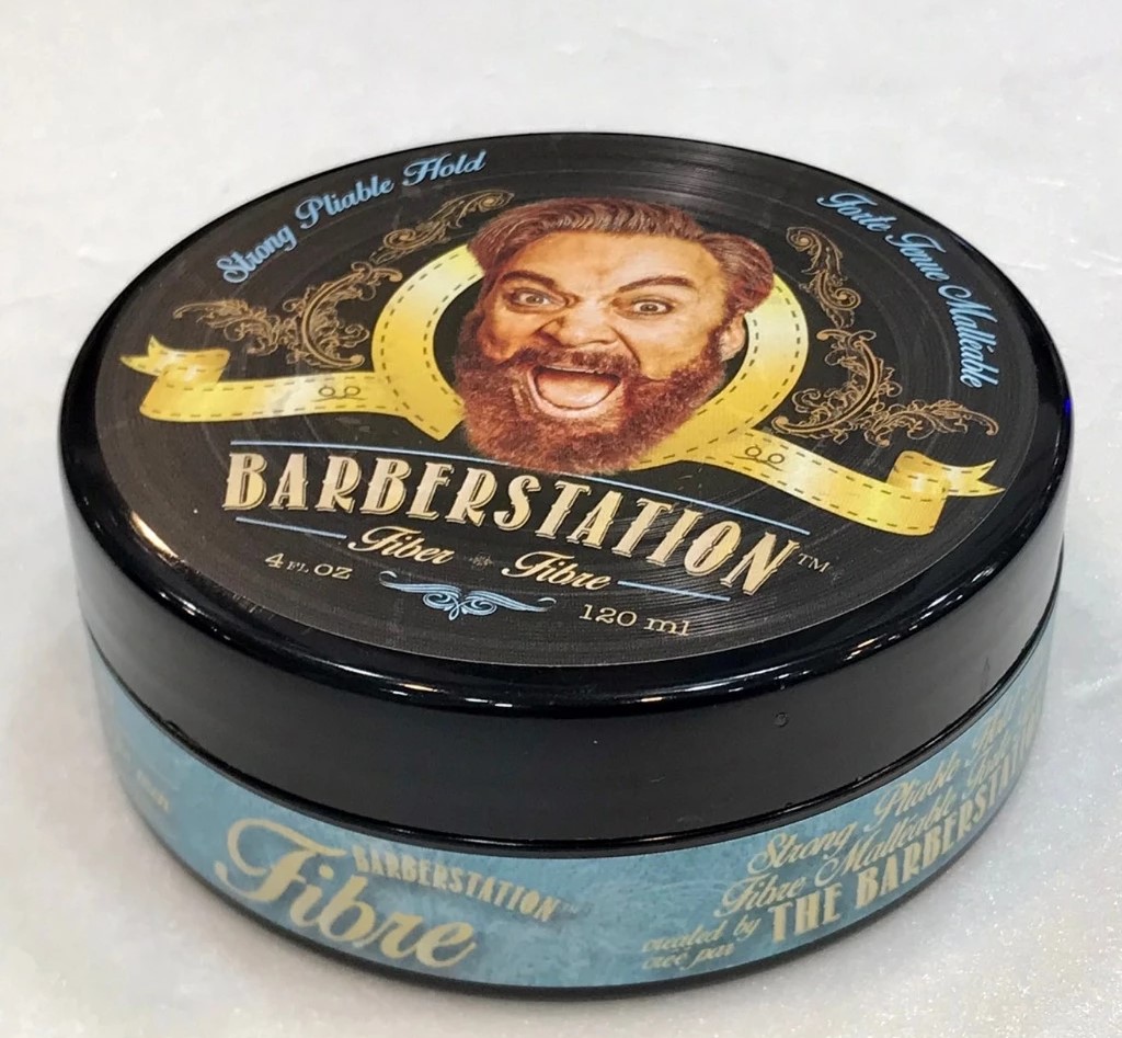 【造型品】巴博士 Barberstation 硬漢髮纖(藍)Fiber 120ml 龐克頭造型。(強烈大膽髮束線條) (可超取)