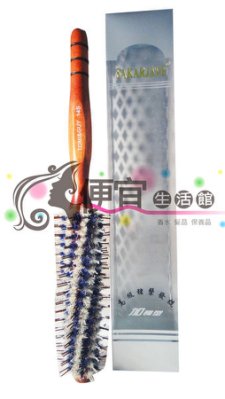 【美髮器材】SAKARJAVE 豬鬃進口圓梳(小)--設計師專用 特價160 秀髮好造型質感佳
