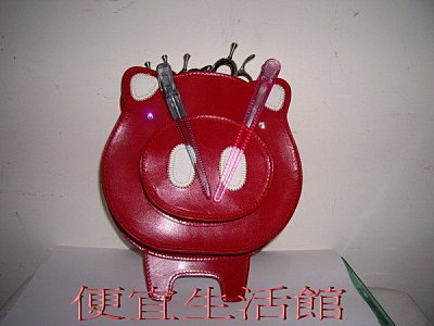 【美髮器材】髮型師專用 純手工牛皮小豬造型剪刀包 多種顏色剪刀包 超可愛