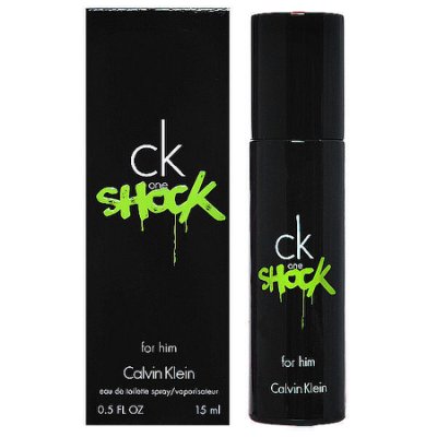 【香水CK 】CK One Shock 男性淡香水 15ML 隨身瓶-百貨專櫃公司貨